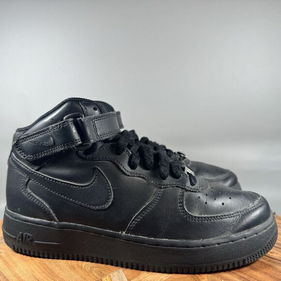 Nike Air Force 1 Mid LE Triple Black DH2933-001 Size 6.5Y / Women Size 8 - Picture 1 of 7